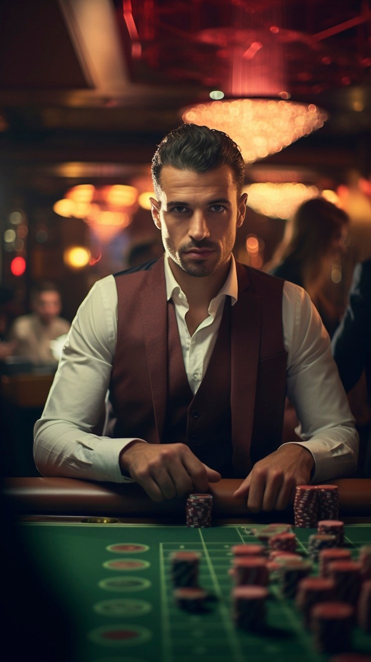 Tampilan live dealer dengan permainan blackjack dan roulette
